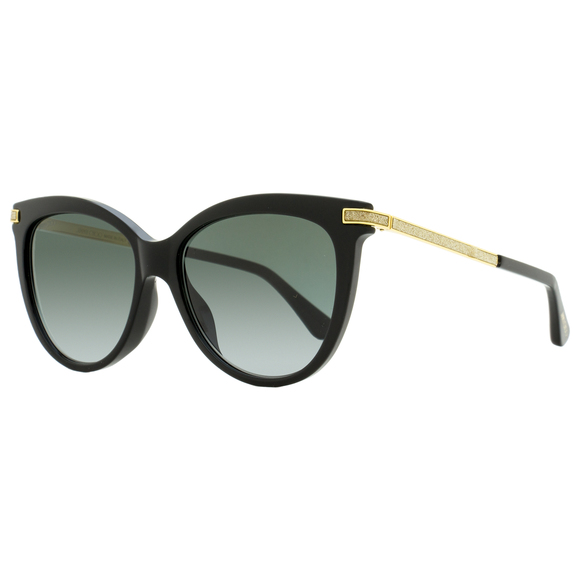 Jimmy Choo Oval Sunglasses Axelle /G 8079O Black/Gold 56mm - Picture 1 of 2
